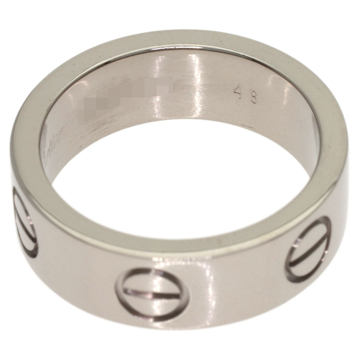 CARTIER love ring #48 Ring K18 White Gold Ladies [Used]