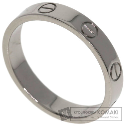 CARTIER mini love ring #53 Ring K18 White Gold Ladies [Used]