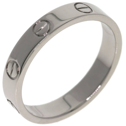 CARTIER mini love ring #53 Ring K18 White Gold Ladies [Used]