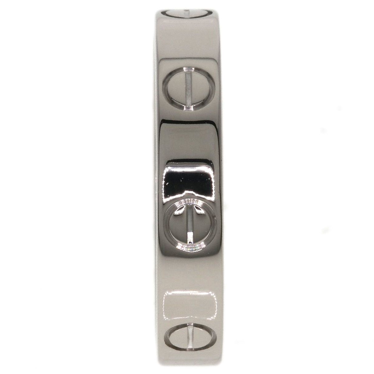 CARTIER mini love ring #53 Ring K18 White Gold Ladies [Used]