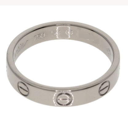 CARTIER mini love ring #53 Ring K18 White Gold Ladies [Used]