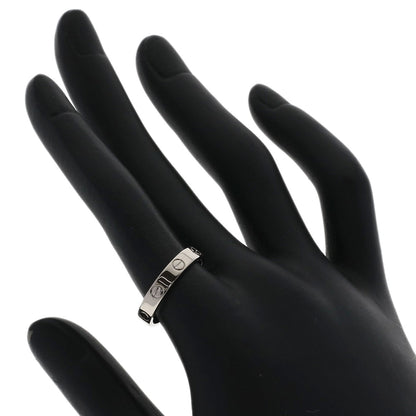 CARTIER mini love ring #53 Ring K18 White Gold Ladies [Used]