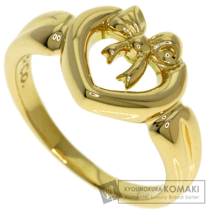 TIFFANY&Co. Heart with bow Ring K18 Yellow Gold Ladies [Used]