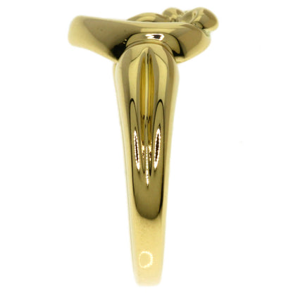 TIFFANY&Co. Heart with bow Ring K18 Yellow Gold Ladies [Used]