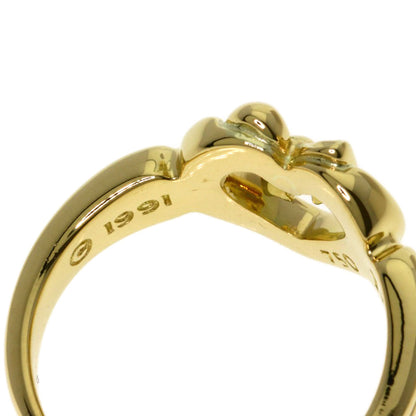 TIFFANY&Co. Heart with bow Ring K18 Yellow Gold Ladies [Used]