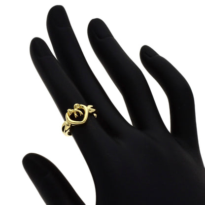 TIFFANY&Co. Heart with bow Ring K18 Yellow Gold Ladies [Used]