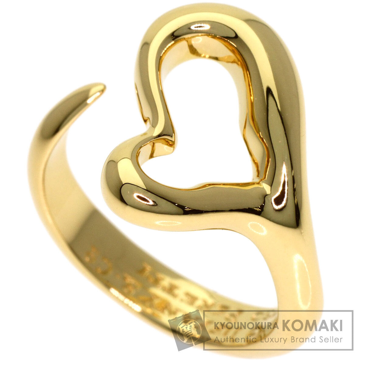 TIFFANY&Co. Open heart Ring K18 Yellow Gold Ladies [Used]