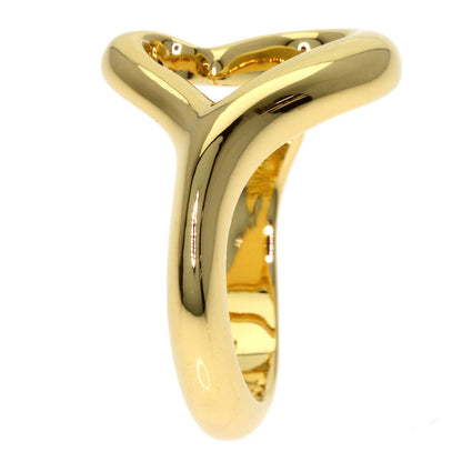 TIFFANY&Co. Open heart Ring K18 Yellow Gold Ladies [Used]