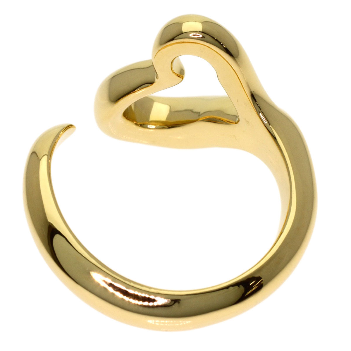 TIFFANY&Co. Open heart Ring K18 Yellow Gold Ladies [Used]