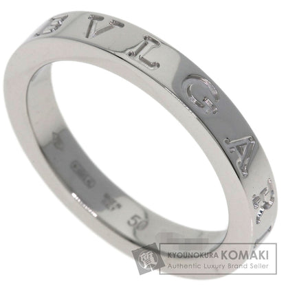 BVLGARI Double Logo #50 Ring Platinum PT950 Ladies [Used]
