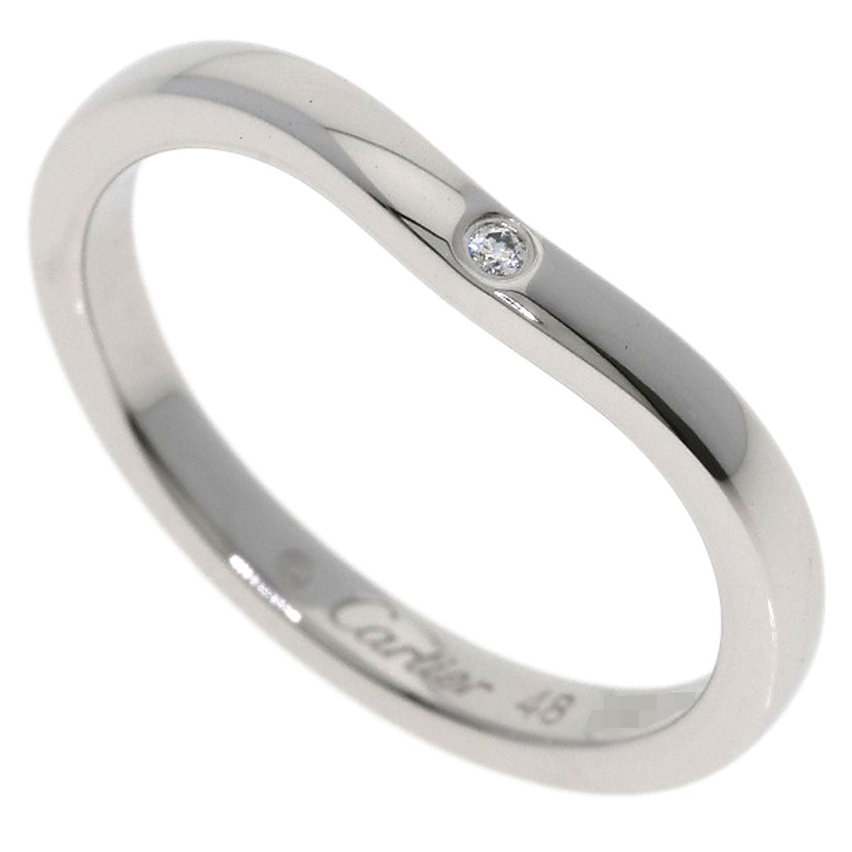 CARTIER Ballerina 3P Diamond #48 Ring Platinum PT950 Ladies [Used]