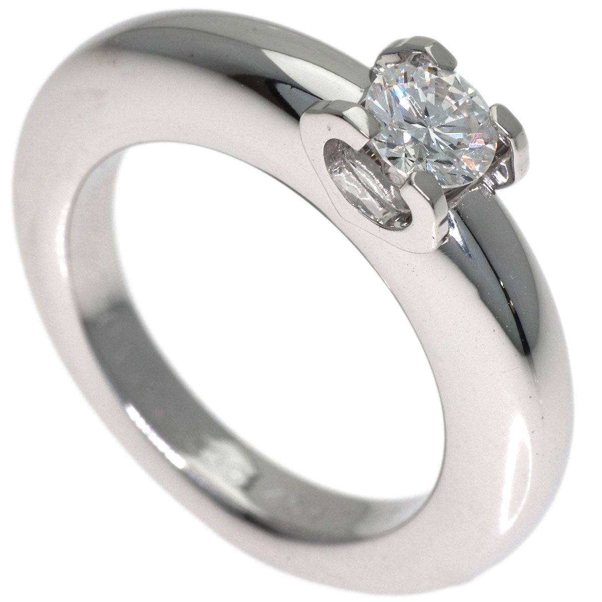CARTIER Cartier C de Cartier Diamond #45 Ring K18 White Gold Ladies [Used]