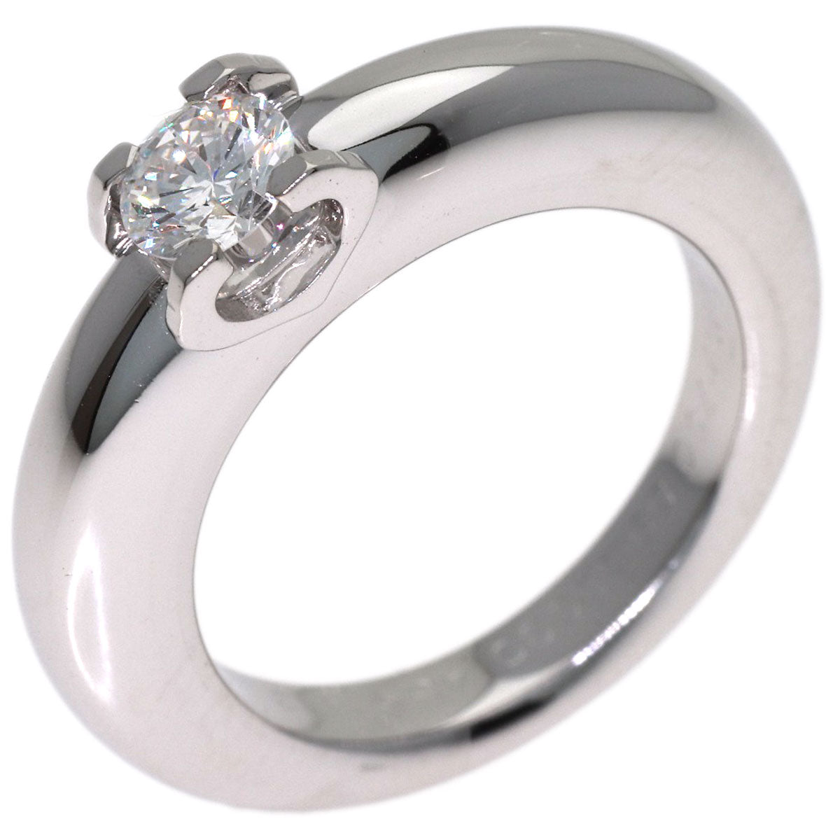 CARTIER Cartier C de Cartier Diamond #45 Ring K18 White Gold Ladies [Used]