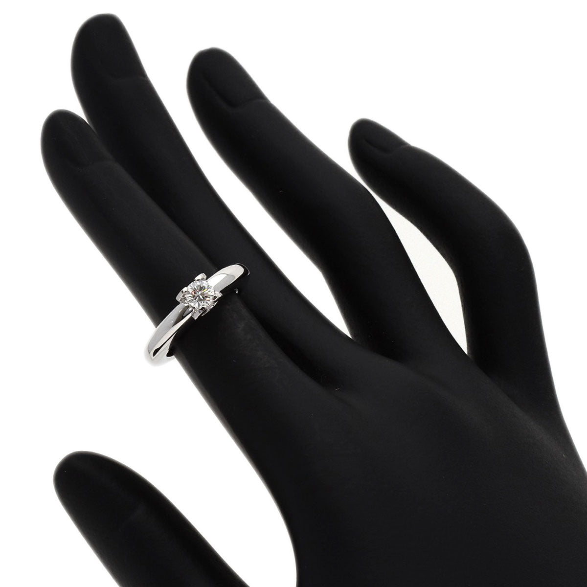 CARTIER Cartier C de Cartier Diamond #45 Ring K18 White Gold Ladies [Used]