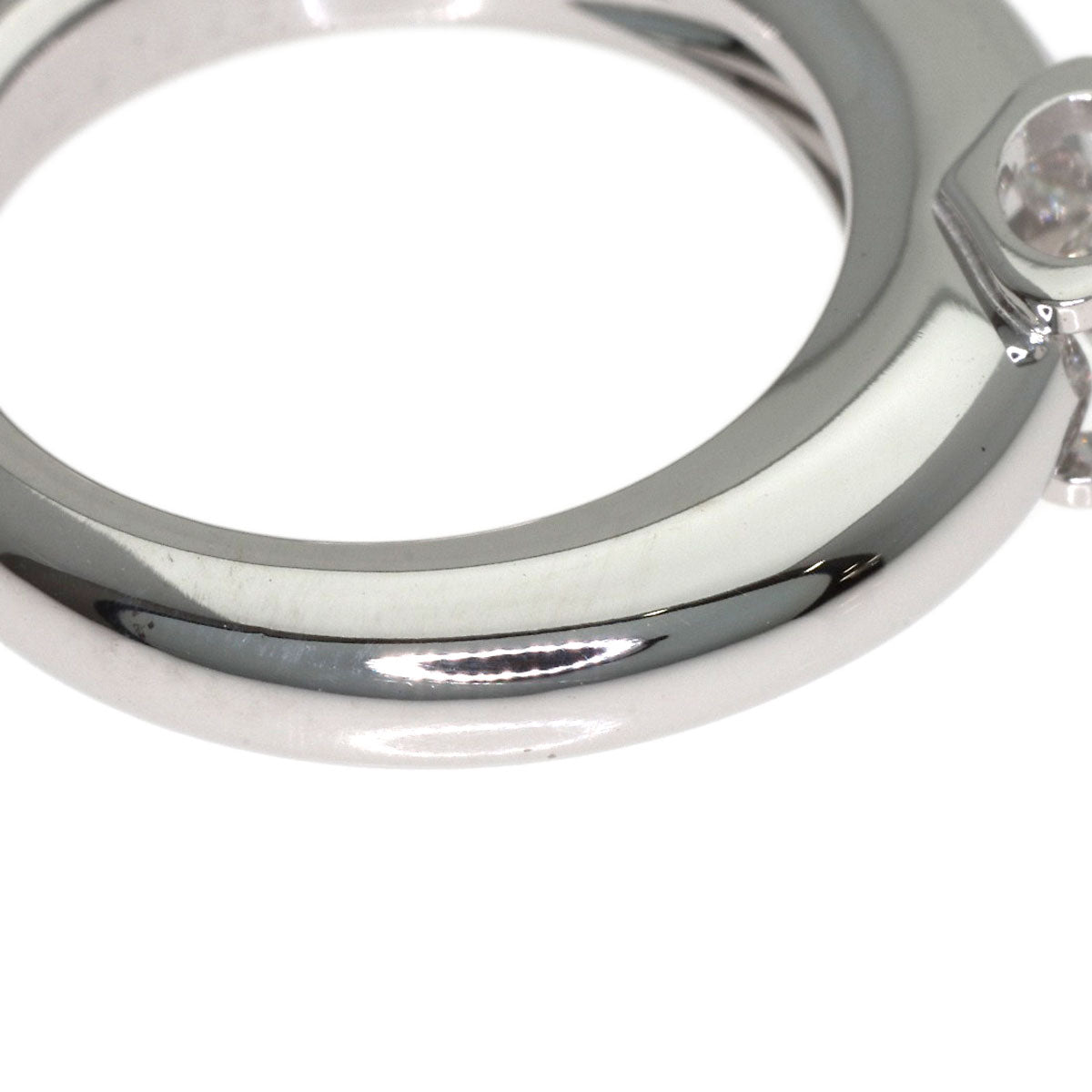 CARTIER Cartier C de Cartier Diamond #45 Ring K18 White Gold Ladies [Used]