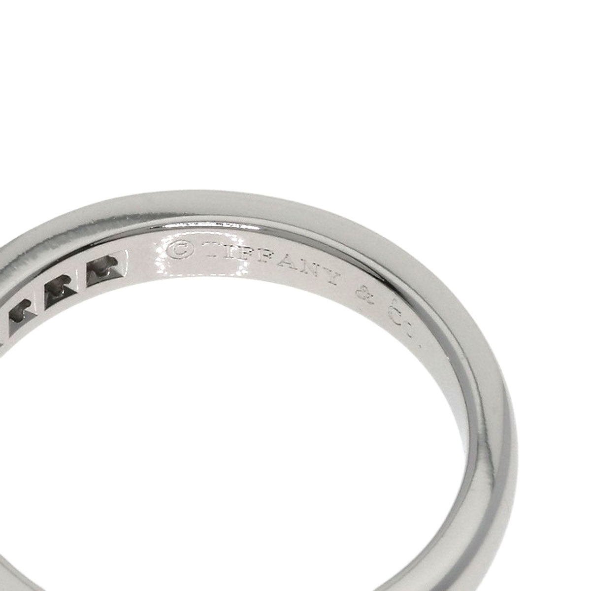 TIFFANY&Co. Half Eternity Diamond Ring Platinum PT950 Ladies [Used]