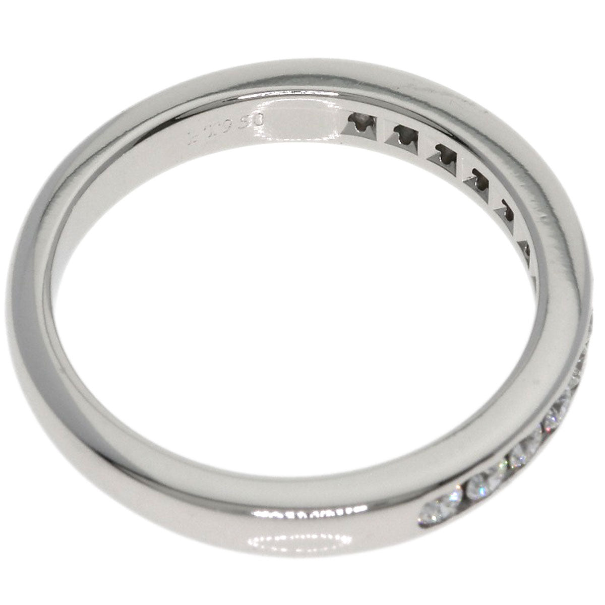 TIFFANY&Co. Half Eternity Diamond Ring Platinum PT950 Ladies [Used]