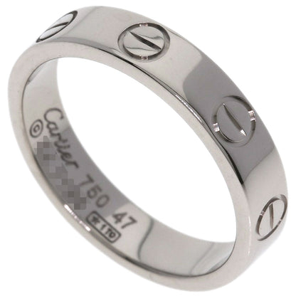 CARTIER mini love ring #47 Ring K18 White Gold Ladies [Used]