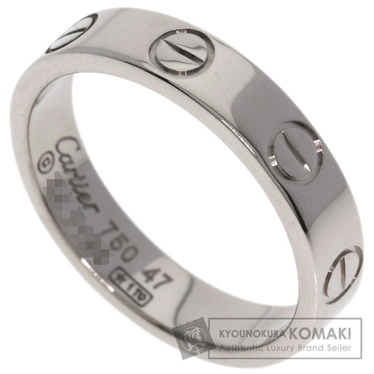 CARTIER mini love ring #47 Ring K18 White Gold Ladies [Used]