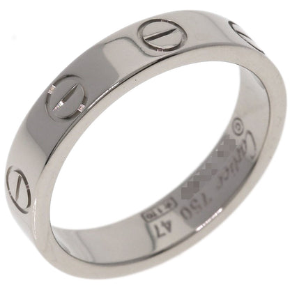 CARTIER mini love ring #47 Ring K18 White Gold Ladies [Used]
