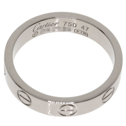 CARTIER mini love ring #47 Ring K18 White Gold Ladies [Used]