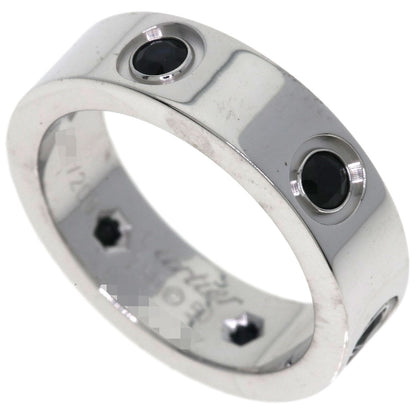 CARTIER Love Ring Full Black Sapphire #50 Ring K18 White Gold Ladies [Used]