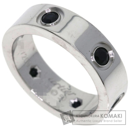 CARTIER Love Ring Full Black Sapphire #50 Ring K18 White Gold Ladies [Used]