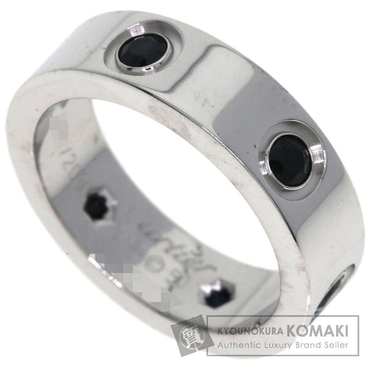 CARTIER Love Ring Full Black Sapphire #50 Ring K18 White Gold Ladies [Used]