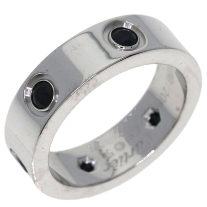 CARTIER Love Ring Full Black Sapphire #50 Ring K18 White Gold Ladies [Used]