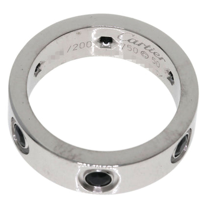 CARTIER Love Ring Full Black Sapphire #50 Ring K18 White Gold Ladies [Used]