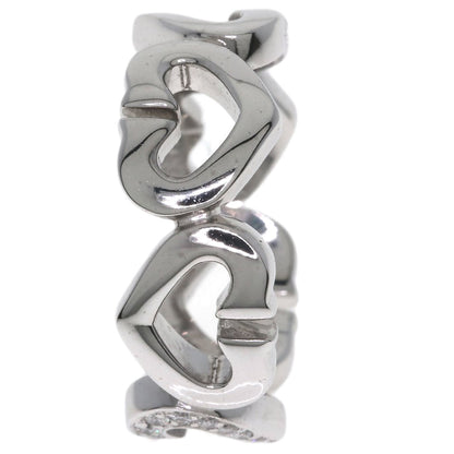 CARTIER C Heart Diamond #47 Ring K18 White Gold Ladies [Used]