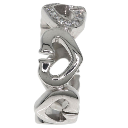 CARTIER C Heart Diamond #47 Ring K18 White Gold Ladies [Used]