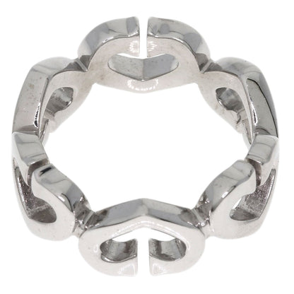 CARTIER C Heart Diamond #47 Ring K18 White Gold Ladies [Used]