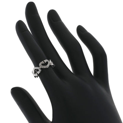 CARTIER C Heart Diamond #47 Ring K18 White Gold Ladies [Used]