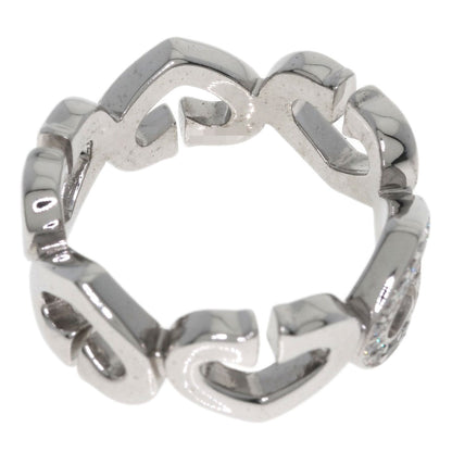 CARTIER C Heart Diamond #47 Ring K18 White Gold Ladies [Used]
