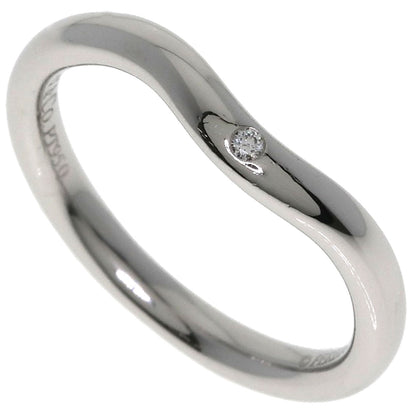 TIFFANY&Co. Band ring with 1 diamond Ring Platinum PT950 Ladies [Used]