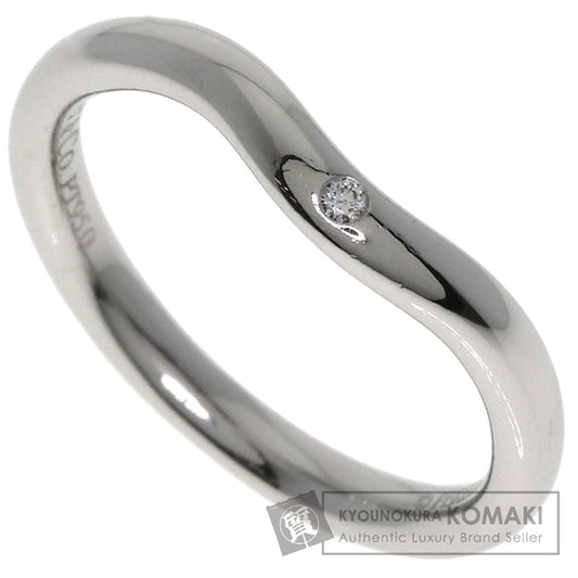 TIFFANY&Co. Band ring with 1 diamond Ring Platinum PT950 Ladies [Used]