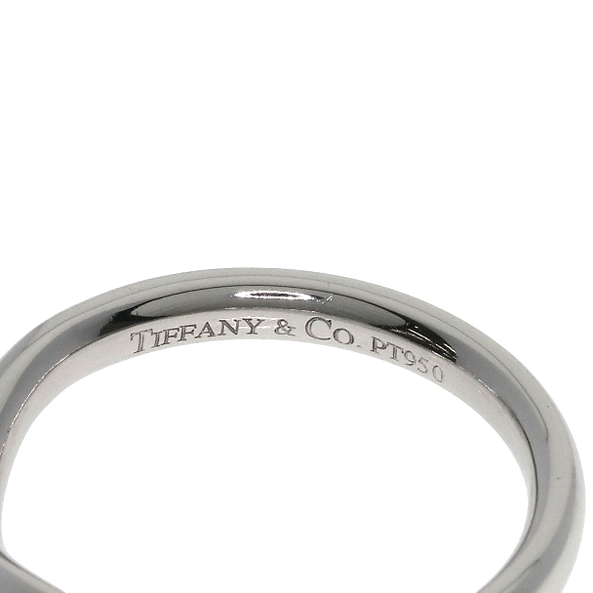 TIFFANY&Co. Band ring with 1 diamond Ring Platinum PT950 Ladies [Used]