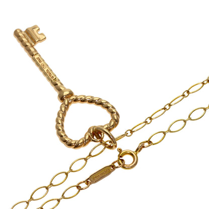 TIFFANY&Co. Heart key Necklace K18 Pink Gold Ladies [Used]