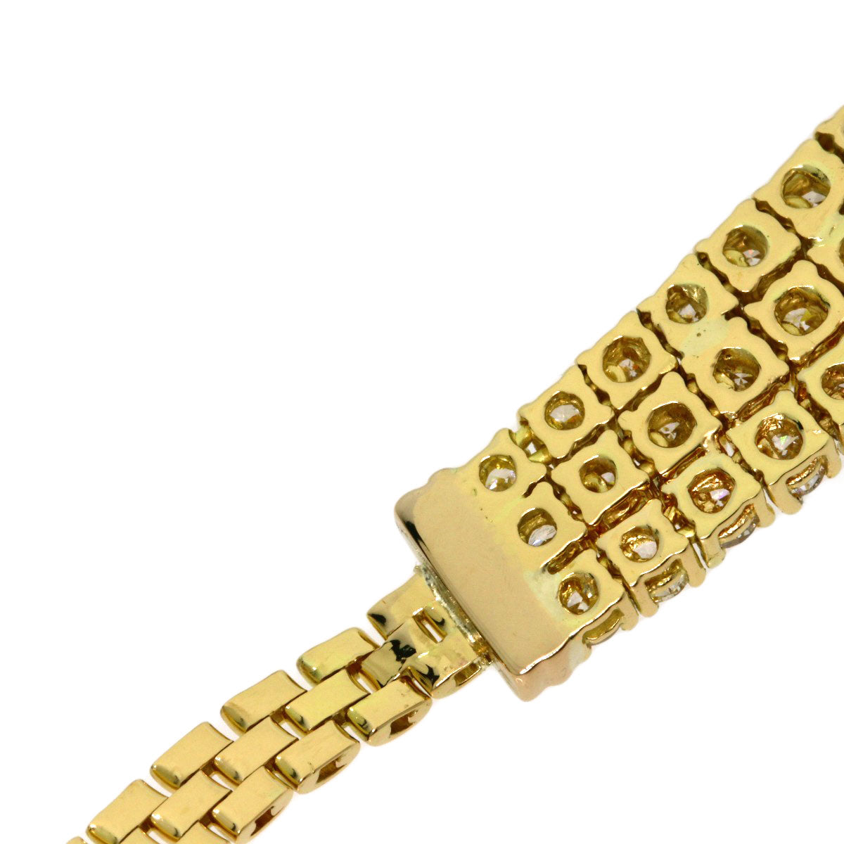 Flower motif Diamond Necklace K18 Yellow Gold 46g　Ladies