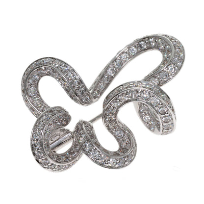 MAUBOUSSIN Diamond Brooch K18 White Gold Ladies [Used]