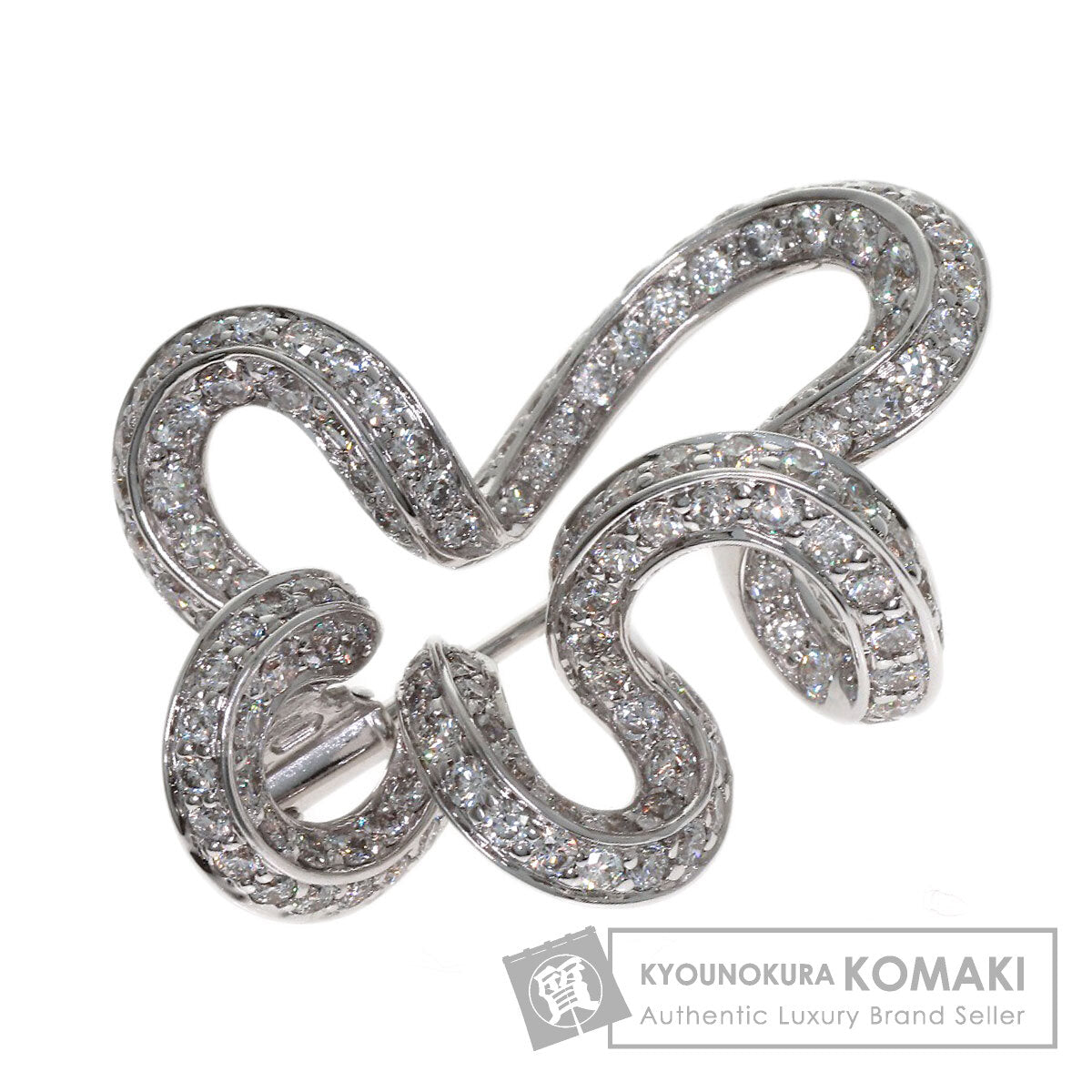 MAUBOUSSIN Diamond Brooch K18 White Gold Ladies [Used]