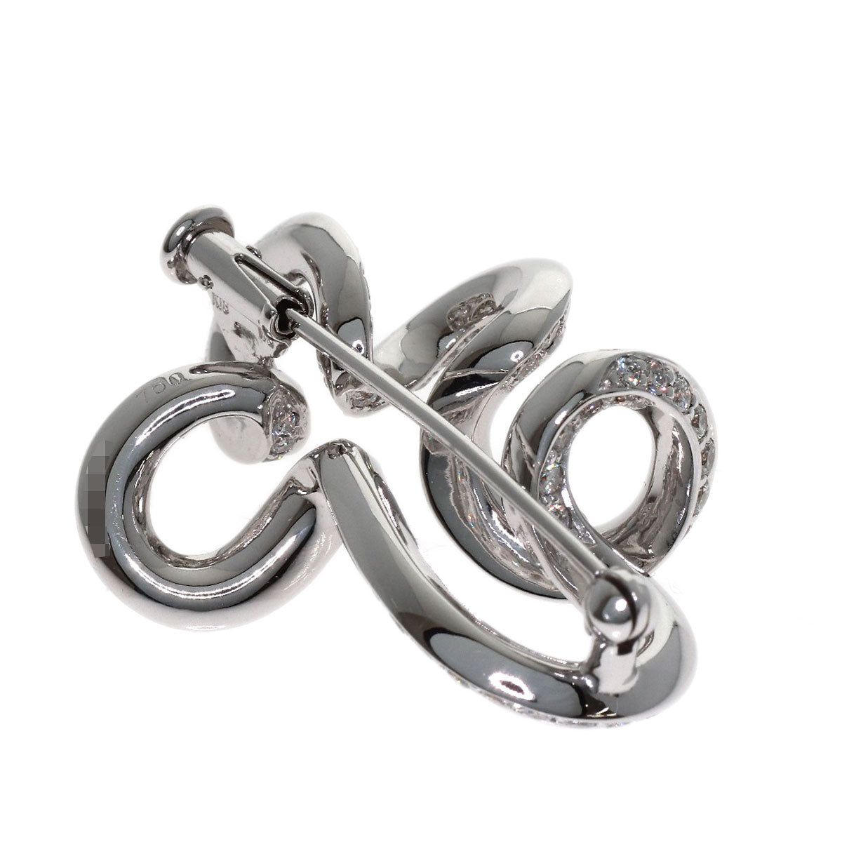 MAUBOUSSIN Diamond Brooch K18 White Gold Ladies [Used]