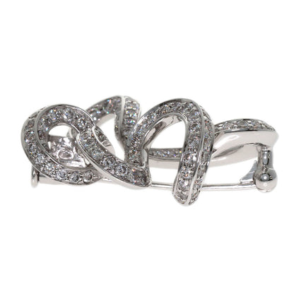 MAUBOUSSIN Diamond Brooch K18 White Gold Ladies [Used]