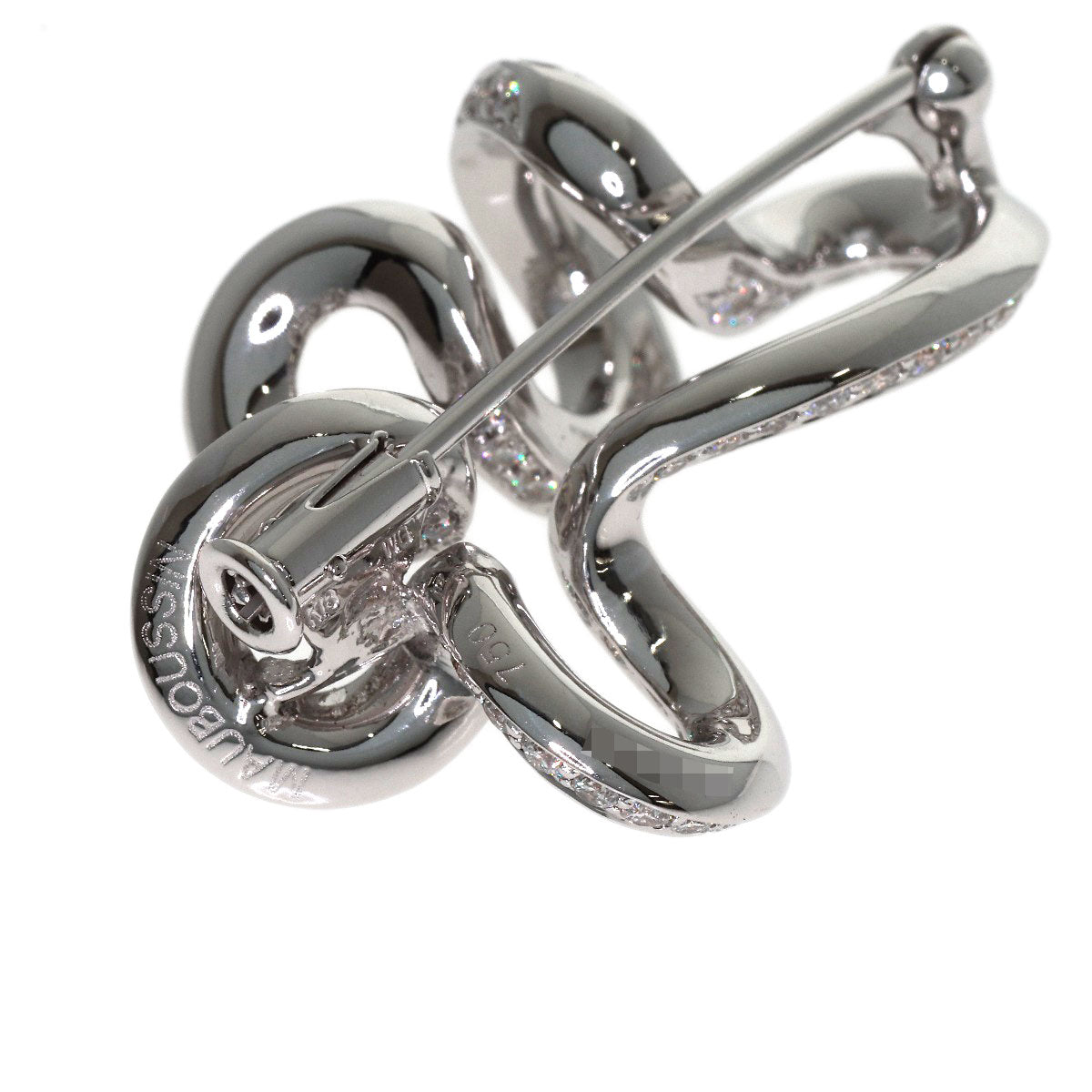 MAUBOUSSIN Diamond Brooch K18 White Gold Ladies [Used]