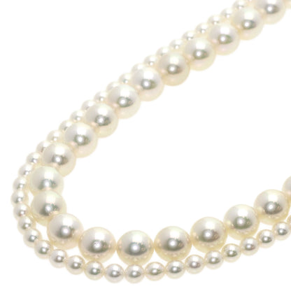 MIKIMOTO Pearl Pearl Baby Pearl with M Charm Necklace K18 Yellow Gold Ladies [Used]