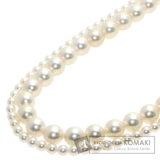 MIKIMOTO Pearl Pearl Baby Pearl with M Charm Necklace K18 Yellow Gold Ladies [Used]