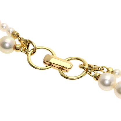 MIKIMOTO Pearl Pearl Baby Pearl with M Charm Necklace K18 Yellow Gold Ladies [Used]