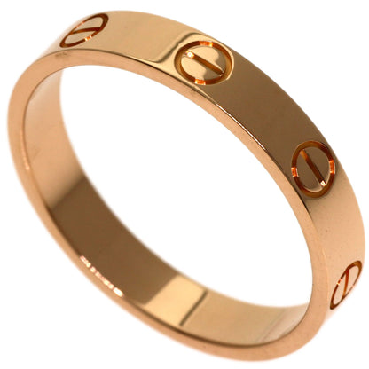 CARTIER mini love ring #57 Ring K18 Pink Gold Ladies [Used]