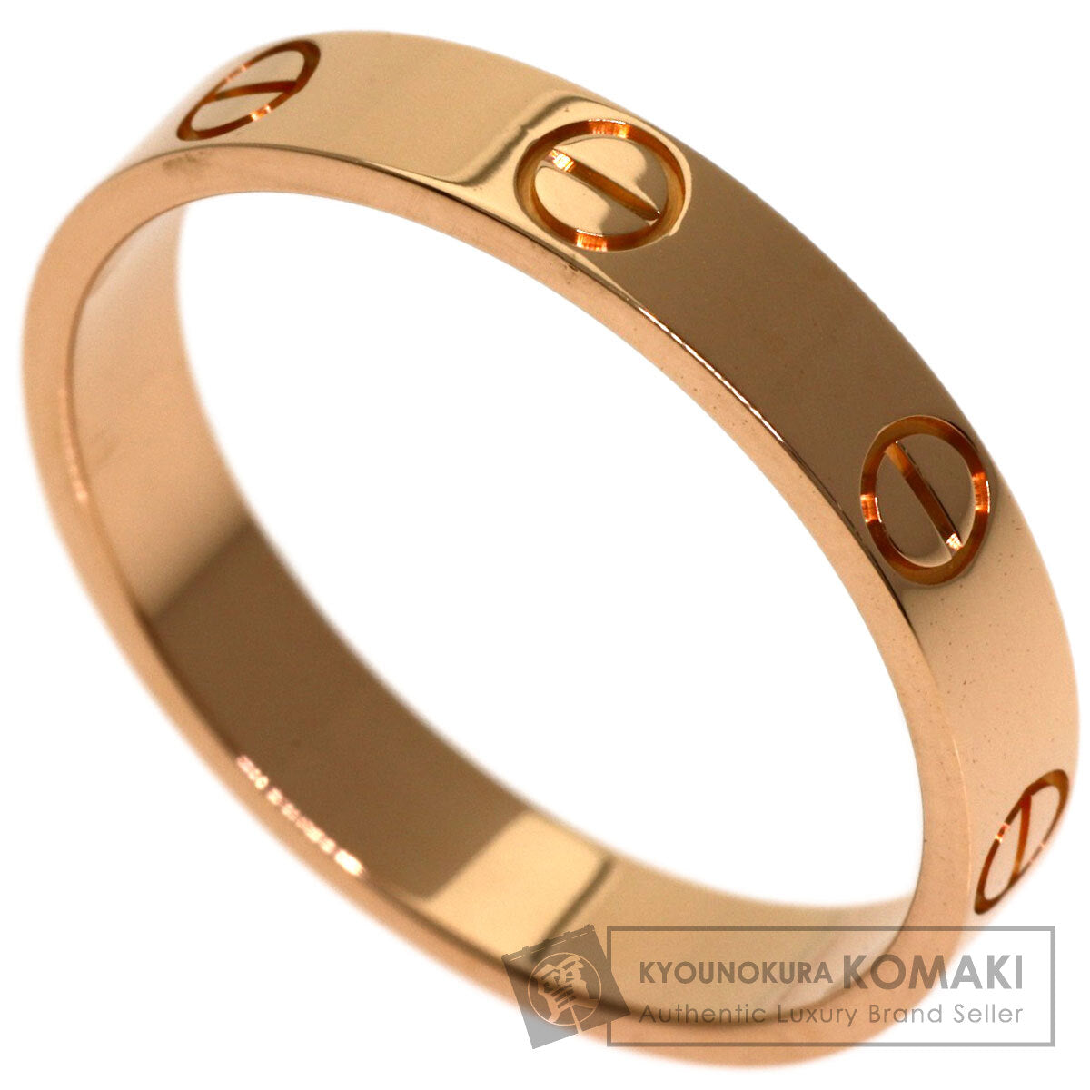 CARTIER mini love ring #57 Ring K18 Pink Gold Ladies [Used]